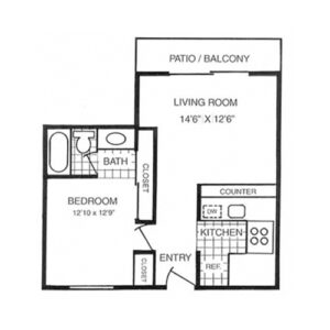 1 Bed - 1 Bath